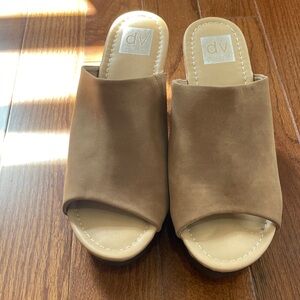 Dolce Vita Tan Suede Mules